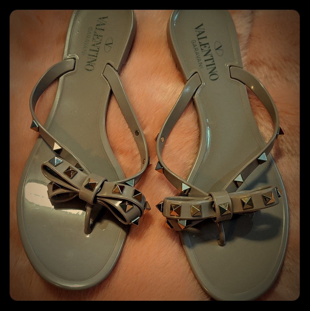 Valentino Studded Flip Flops